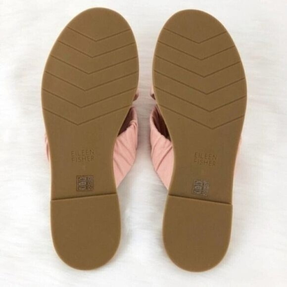 EILEEN FISHER Salmon Cross Slide Sandals  - Picture 6 of 6